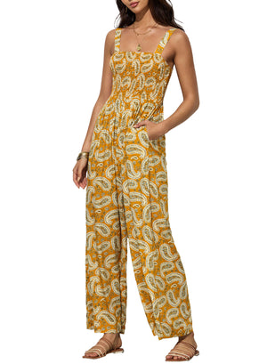 RAFFAELLA | Zomer Boho Chic Jumpsuit met Vloeiende Pasvorm en Elegante Dagstijl