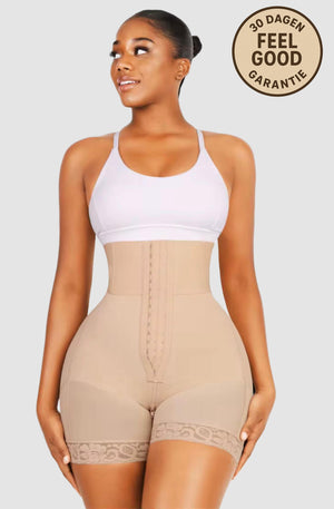 Valere | Hoog Getaileerde Body Shapewear | Met Haak en Oogsluiting - Rits voor Toilet Gebruik