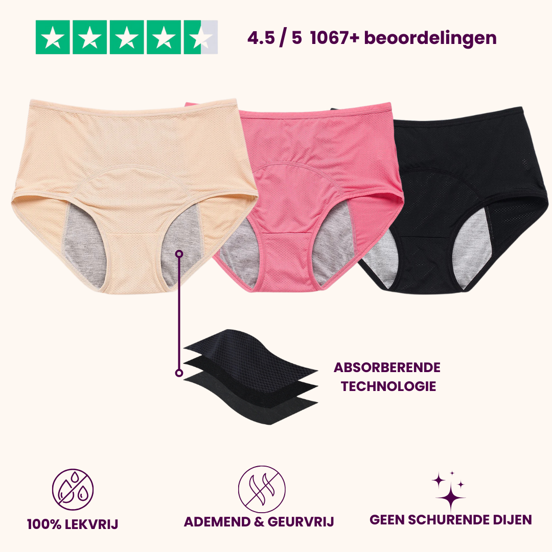 VeiligDroog® | Lekvrij Ondergoed (5-pack) -