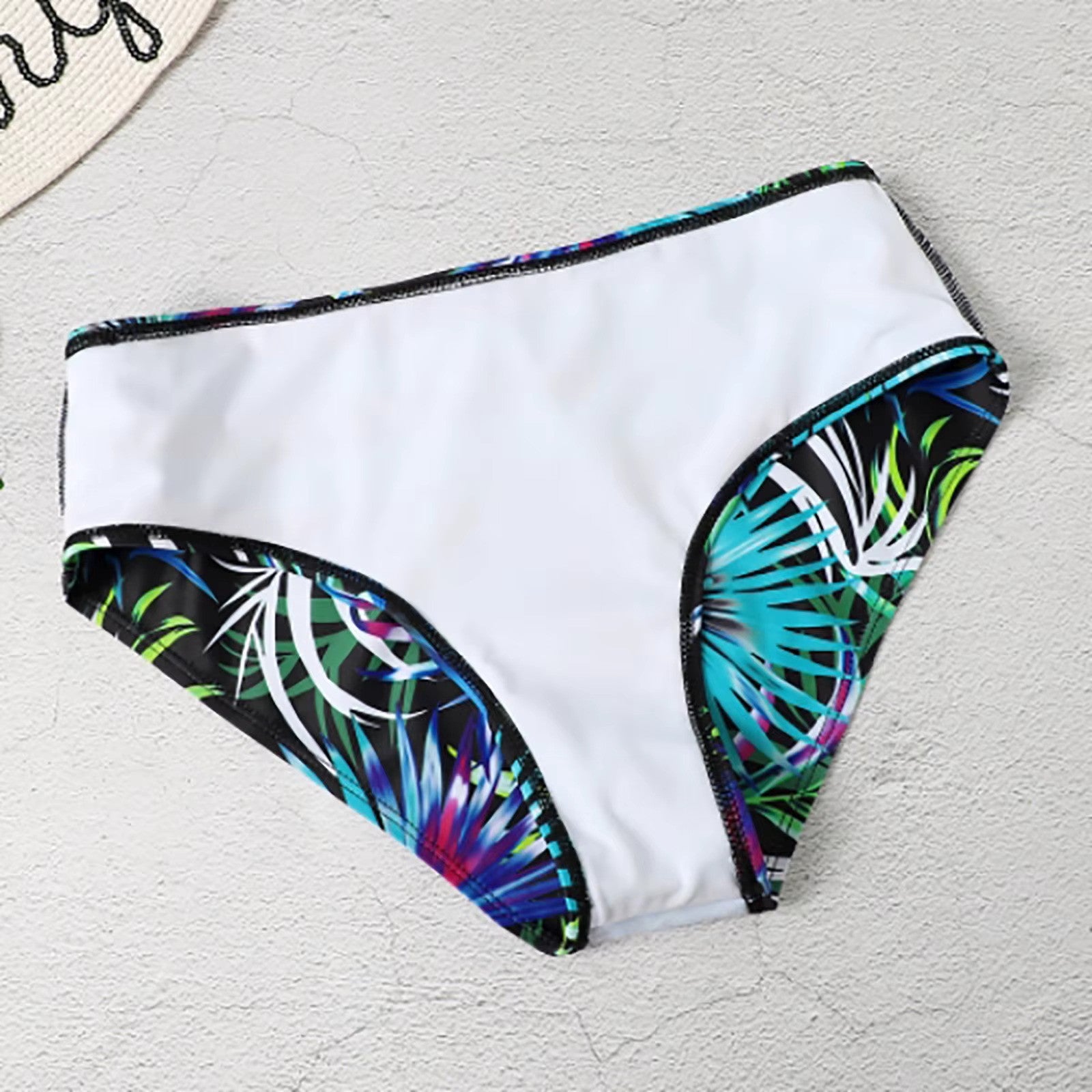 NALANI – Bikini met hoge taille en tropische bladprint voor dames