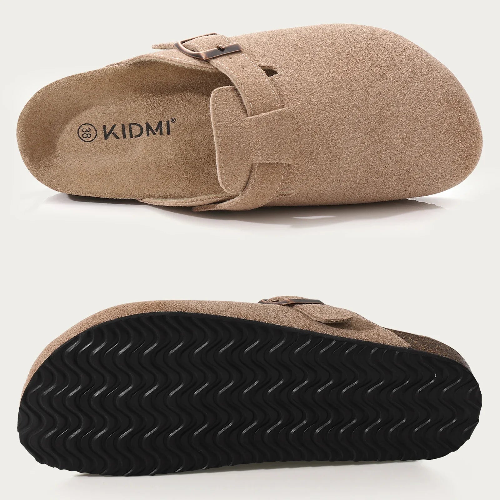 MIRELLO – Unisex Boston-Stil Wildleder Sandalen mit bequemer Passform
