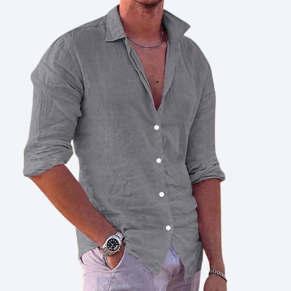 CALENO – Lässiges Leinenhemd für Herren Sommerlook