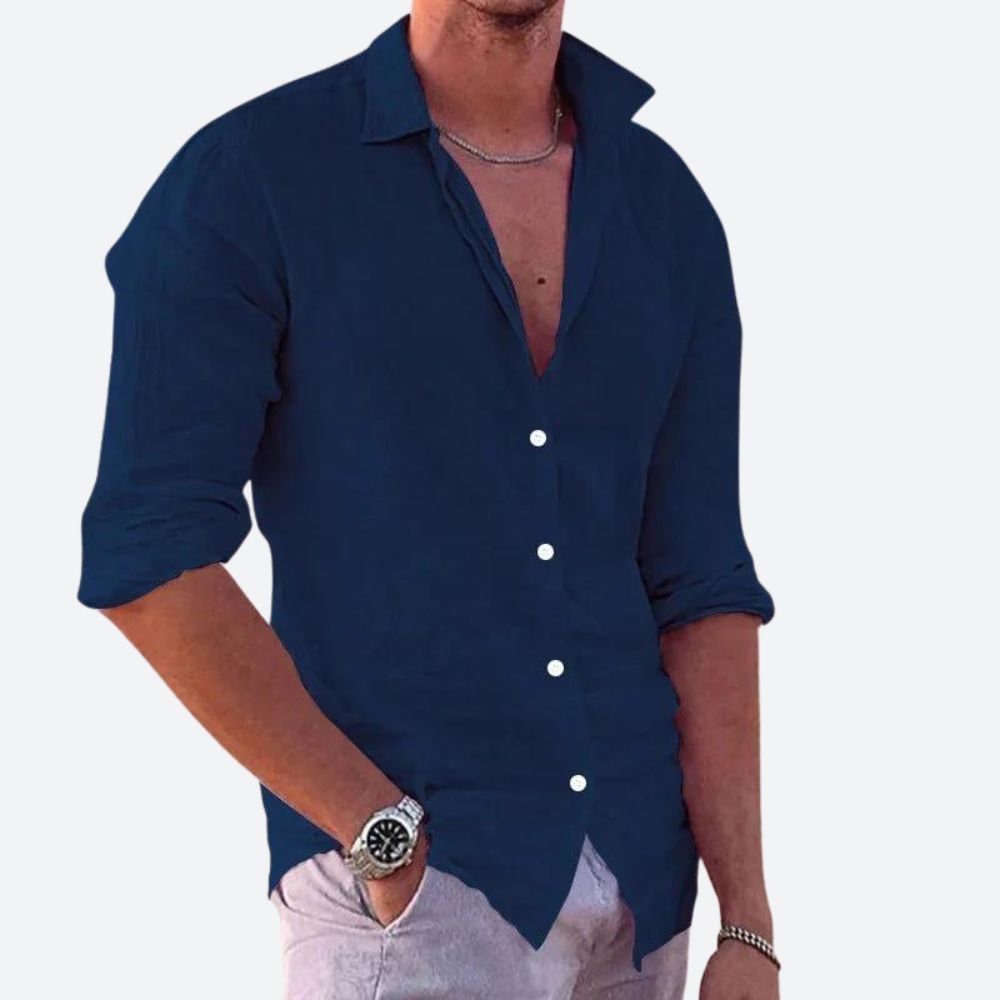 CALENO – Lässiges Leinenhemd für Herren Sommerlook
