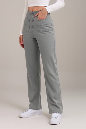 Elsa | Elastische broek met hoge taille | 1+1 GRATIS