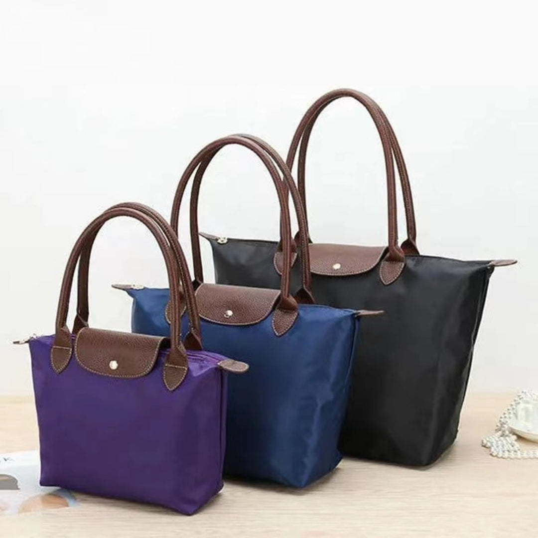 SERENA - Schwarze Schultertasche für Damen, stilvolles und geräumiges Design
