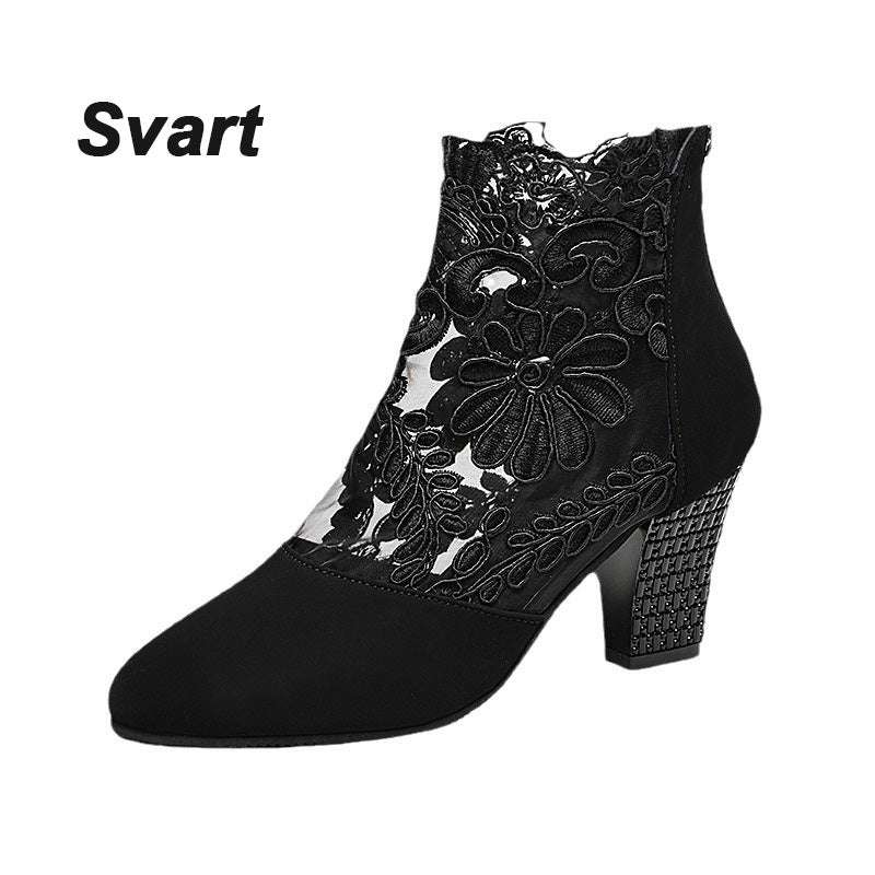 Fluwl - Dames Elegante Zomerse Kanten Hoge Hakken