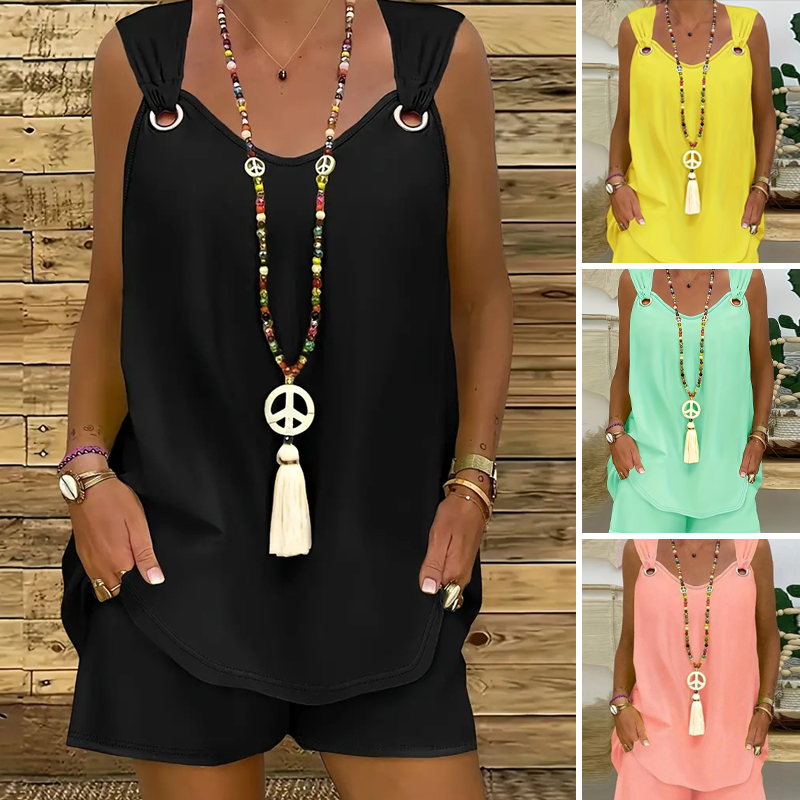 Mouwloze Top en Shorts 2-delig Set