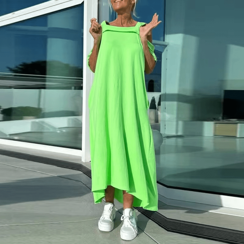 SunLux™ - Robe maxi décontractée à épaules dénudées pour femmes