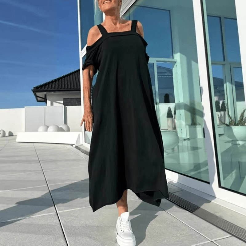 SunLux™ - Robe maxi décontractée à épaules dénudées pour femmes