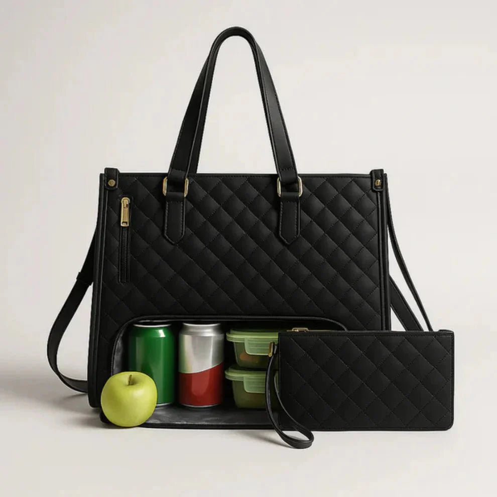 VelvaCarry™ - Alles-in-einem Tasche für Arbeit, Mittagessen und Laptop
