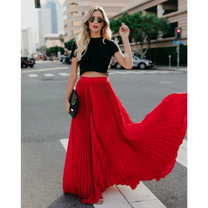 Emilietta - Elegante geplooide lange rok
