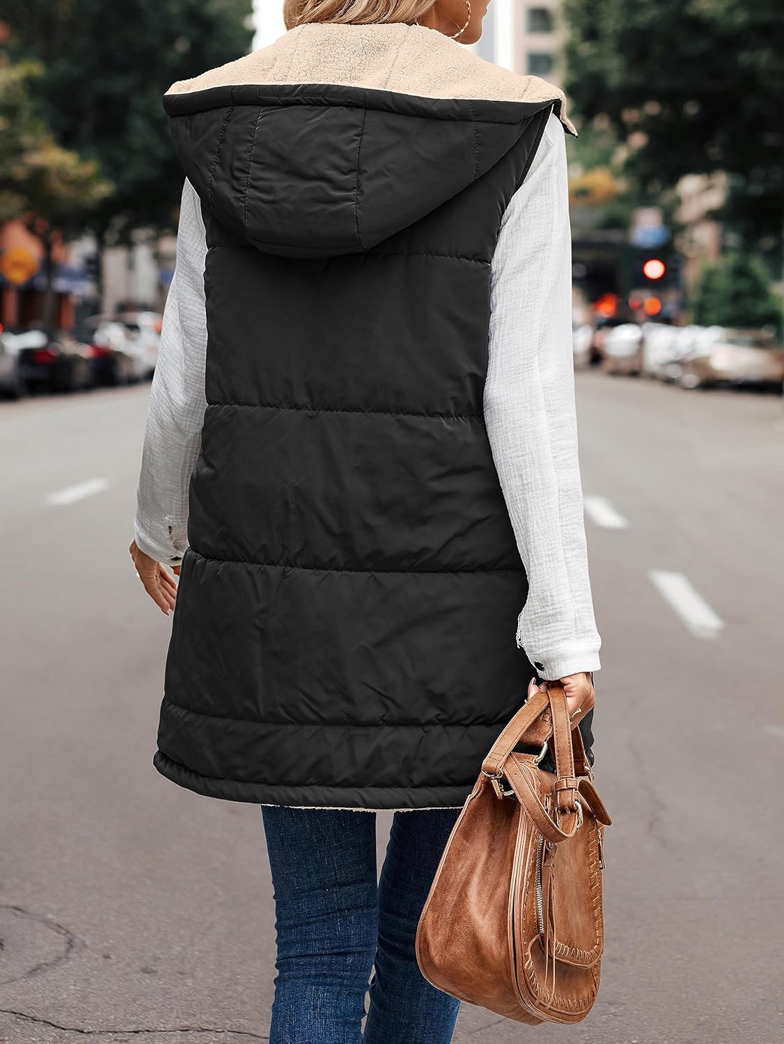 VIVERA - Dames Omkeerbare Bodywarmer met fleece en ritssluiting