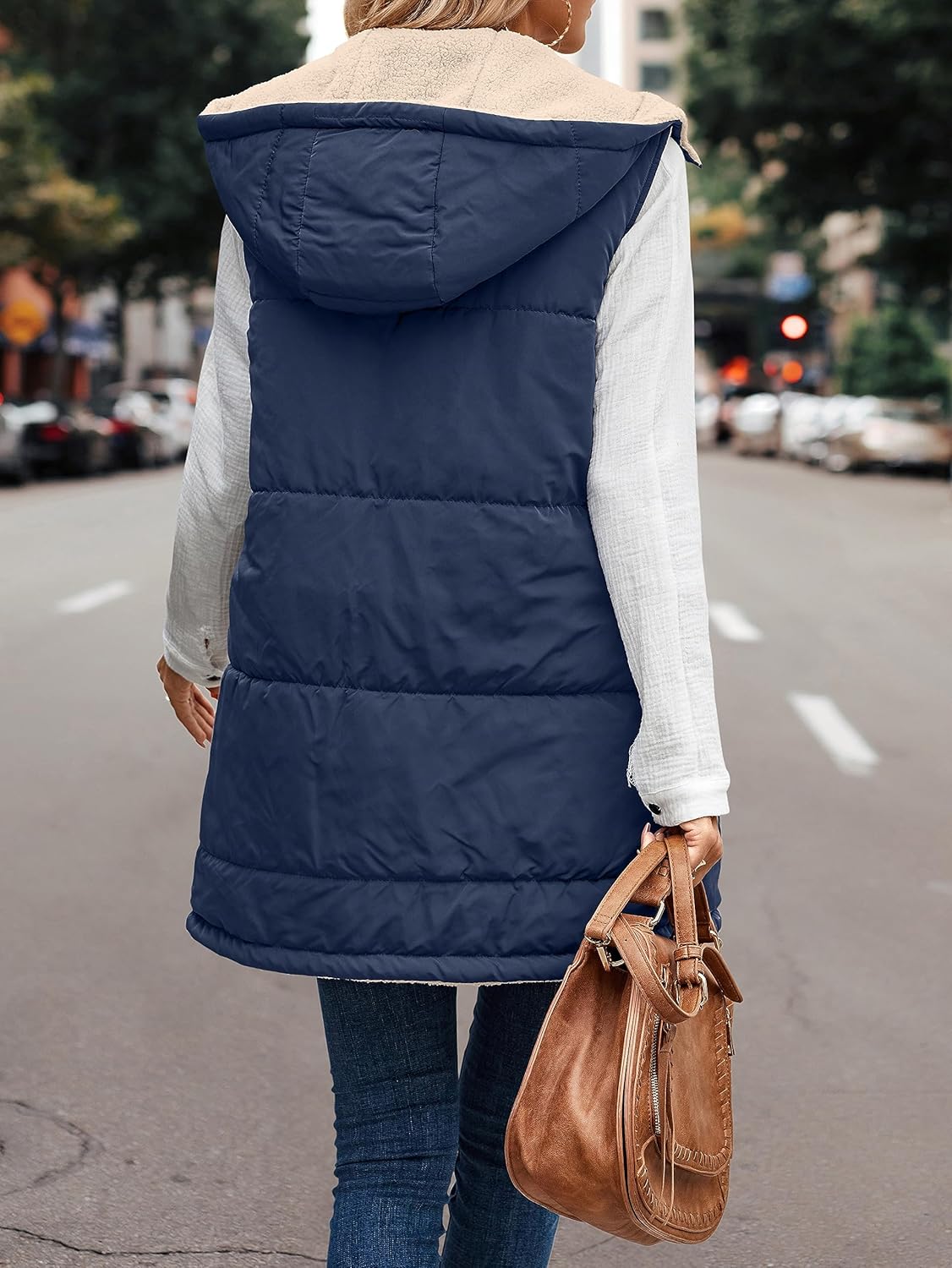 VIVERA - Dames Omkeerbare Bodywarmer met fleece en ritssluiting