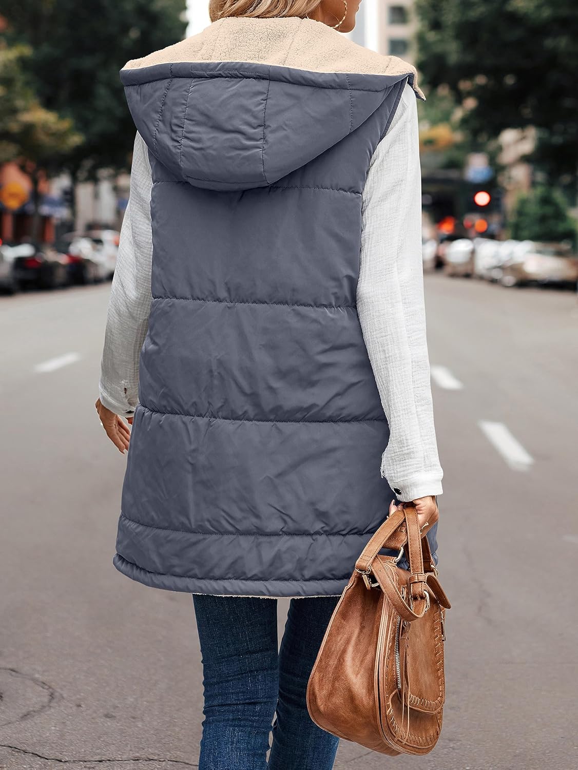 VIVERA - Dames Omkeerbare Bodywarmer met fleece en ritssluiting