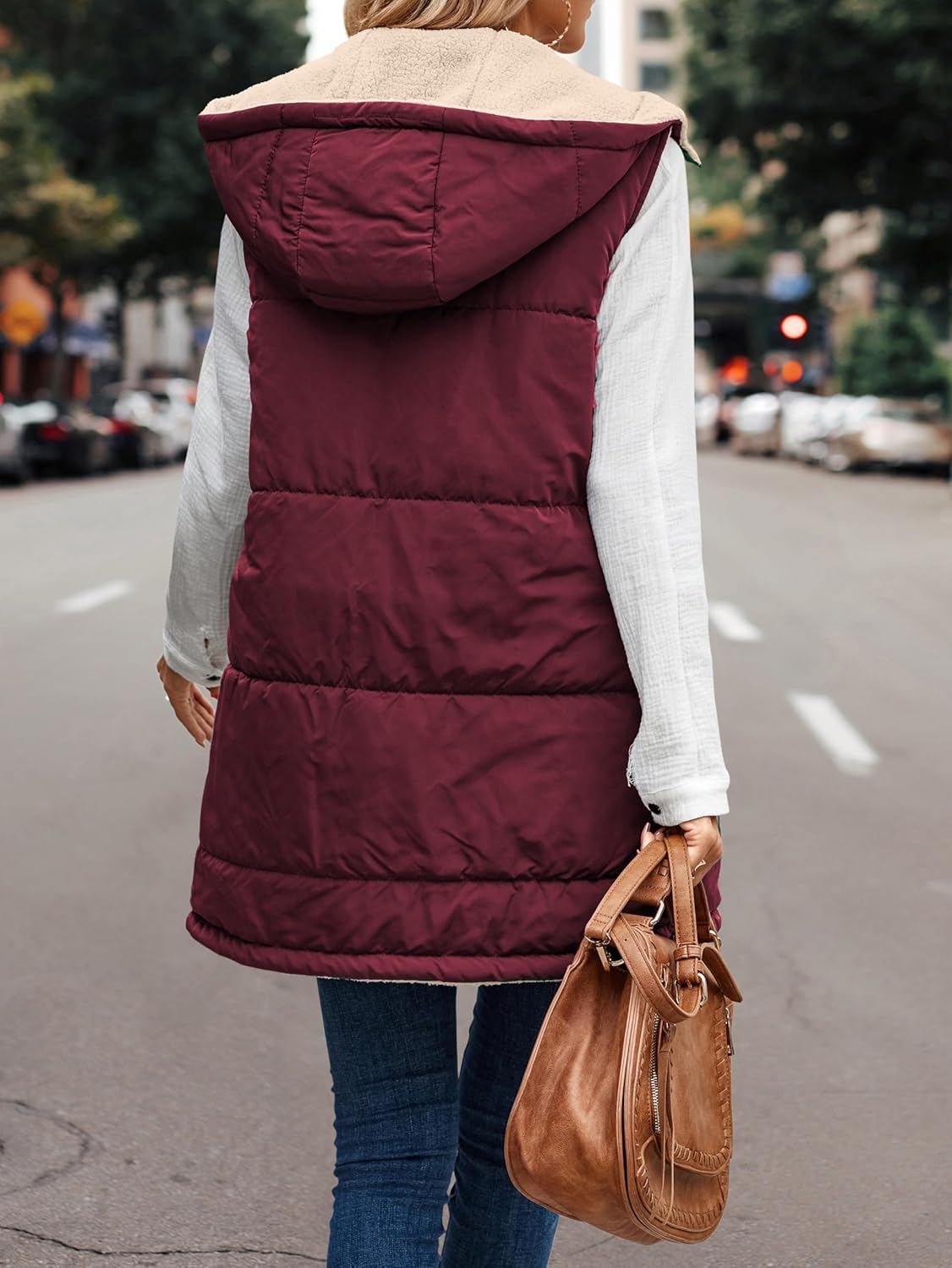 VIVERA - Dames Omkeerbare Bodywarmer met fleece en ritssluiting