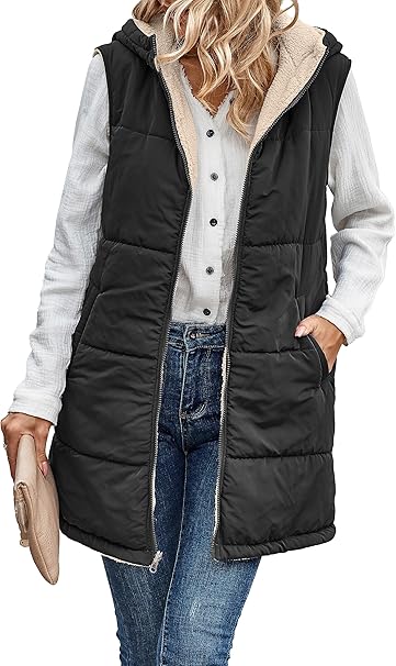 VIVERA - Dames Omkeerbare Bodywarmer met fleece en ritssluiting