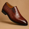Elegante heren loafers – leren schoenen met krokodillenpatroon