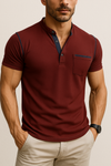 ModaNoma - Polo da uomo con colletto Henley – Design moderno e comfort senza tempo