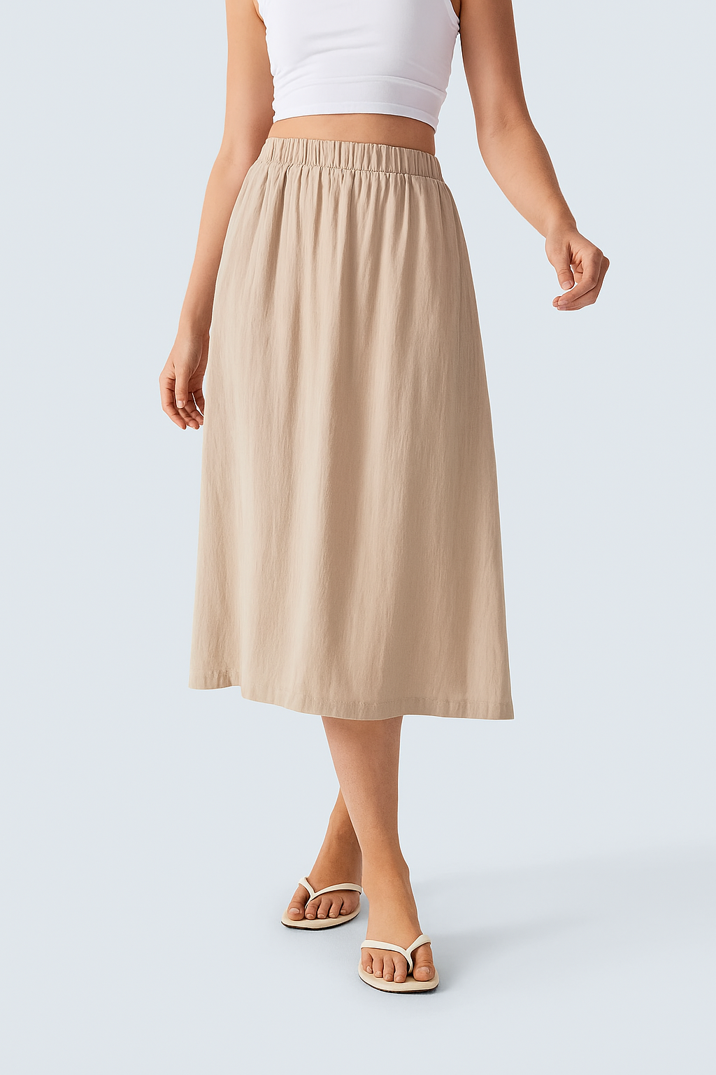 Kim | Linnen Broek Met Wijde Pijpen