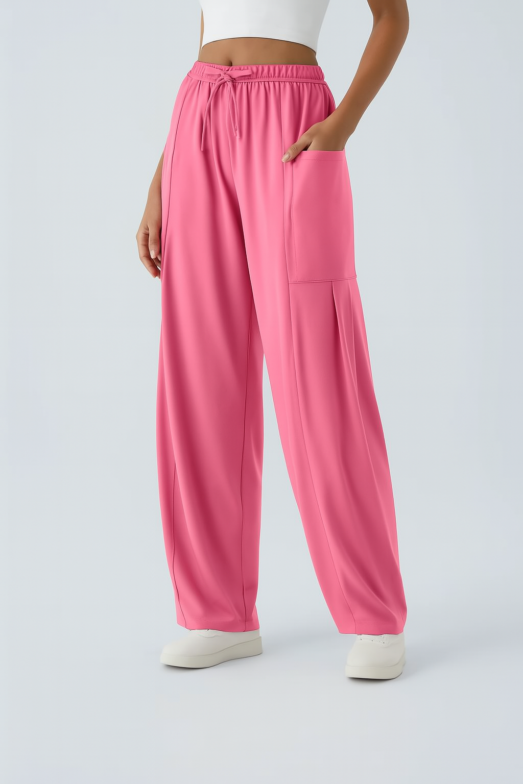 Fiona | Comfortabele & Elastische Luchtige Wijde Broek