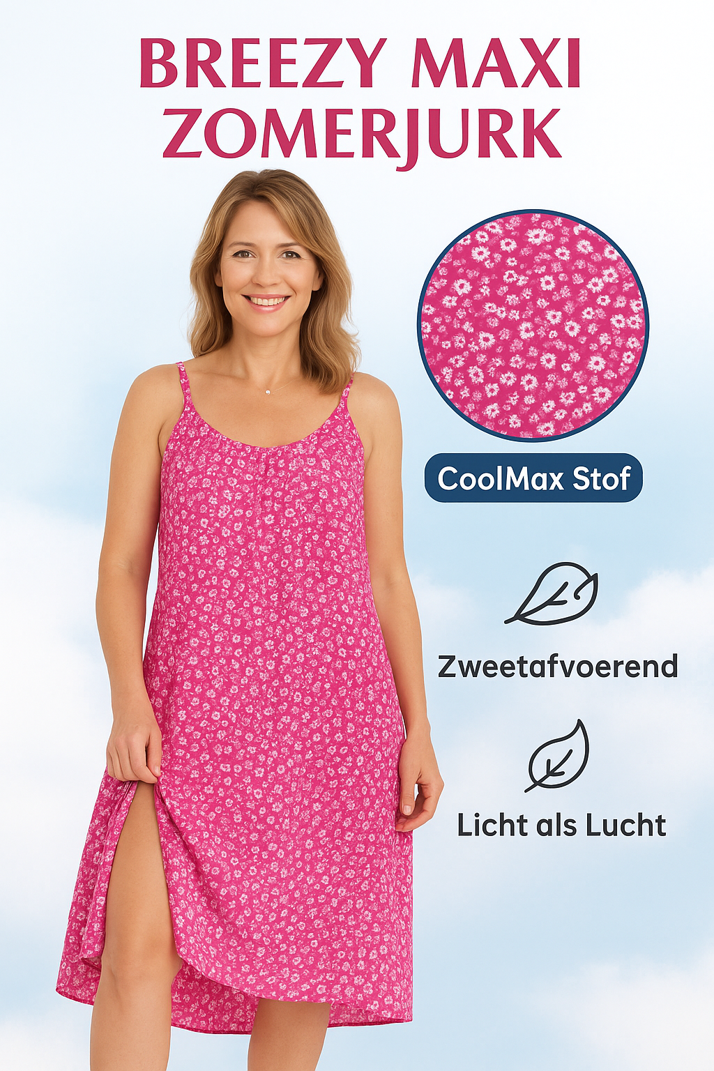 Breezy™ Maxi Zomer Hemdjurk