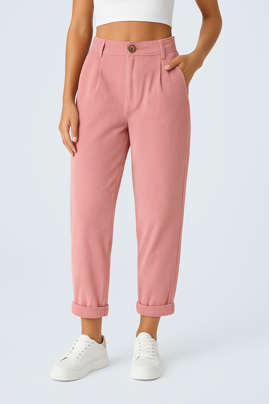 Annette | Comfortabele Broek Met Middelhoge Taille, Ritssluiting En Zijzakken