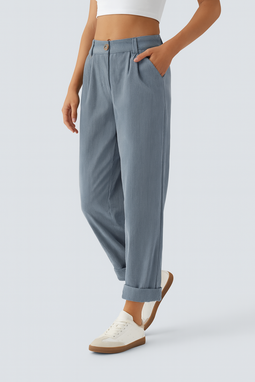 Annette | Comfortabele Broek Met Middelhoge Taille, Ritssluiting En Zijzakken