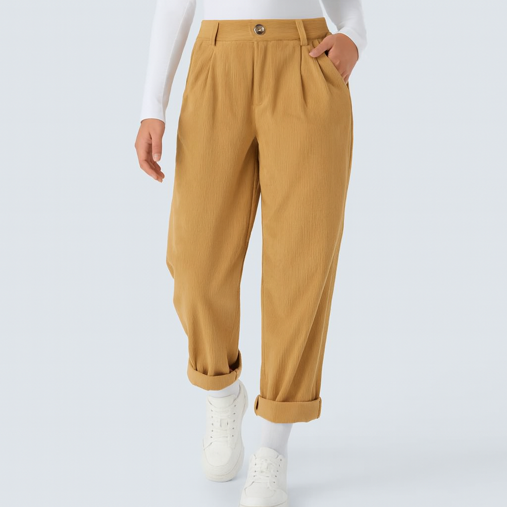 Annette | Comfortabele Broek Met Middelhoge Taille, Ritssluiting En Zijzakken