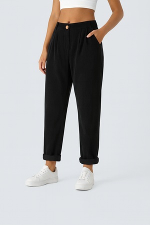 Annette | Comfortabele Broek Met Middelhoge Taille, Ritssluiting En Zijzakken