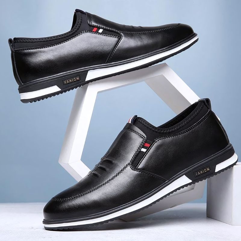 Mocassins heren zwart leer Elegant voor formele gelegenheden en dagelijks gebruik