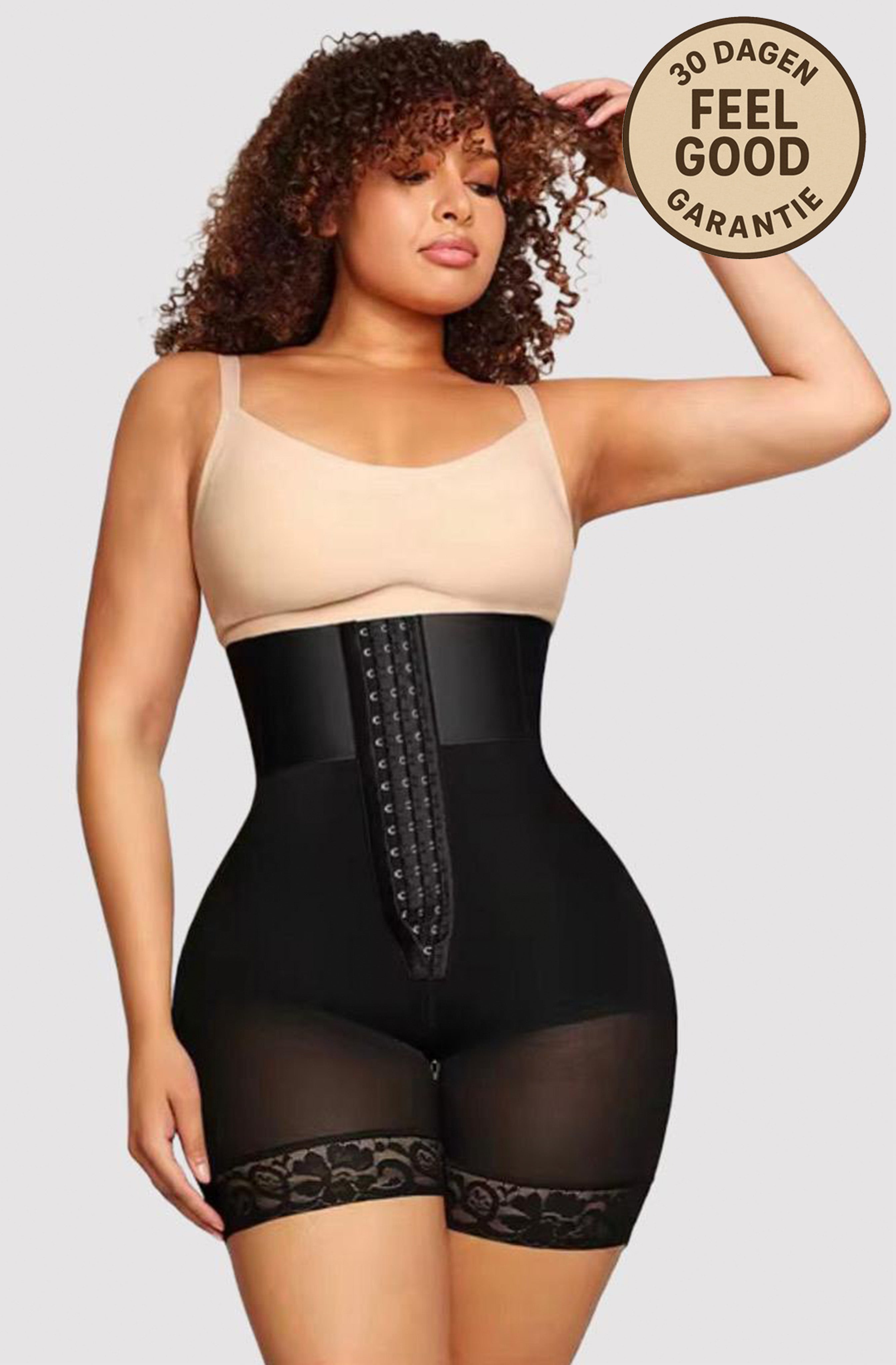 Valere  | Hoog Getaileerde Body Shapewear | Met Haak en Oogsluiting - Rits voor Toilet Gebruik