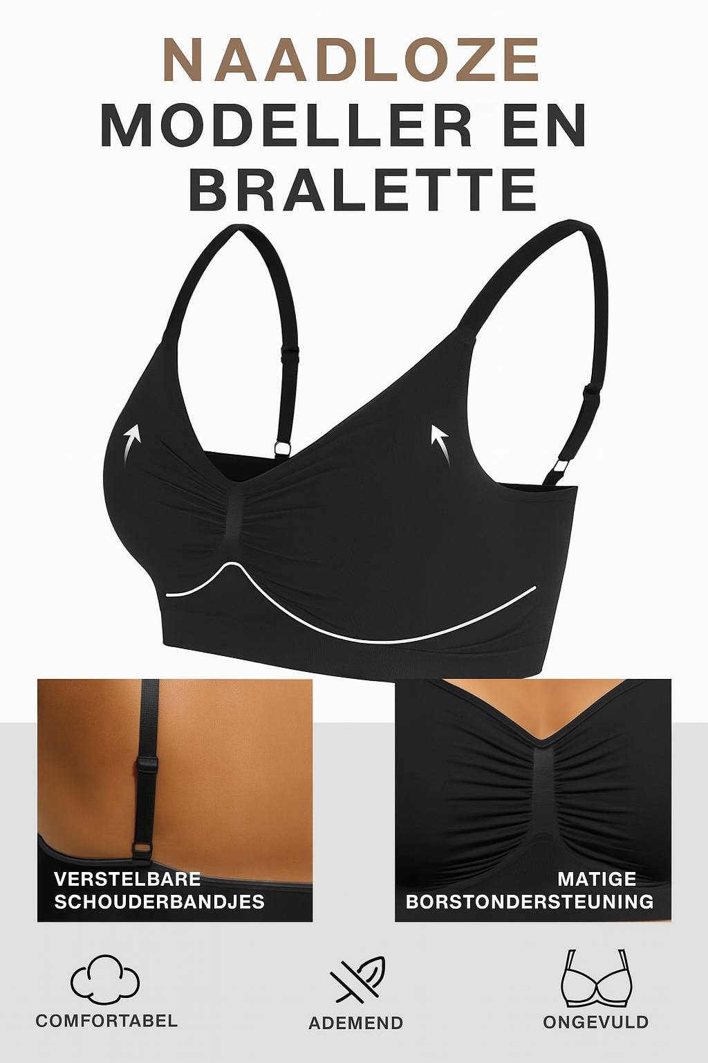Jalisa | Naadloze Comfort Beugelloze BH