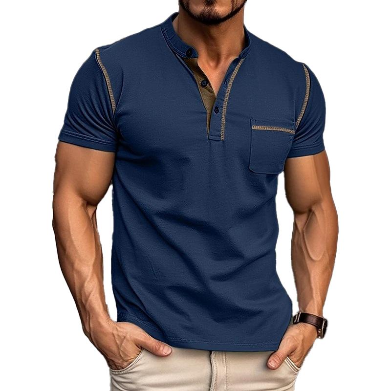 ModaNoma - Heren Polo met Henley Kraag – Modern Design en Tijdloos Comfort