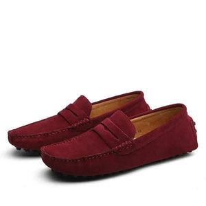 VERONA - Mocasines de cuero para hombre estilo italiano, ajuste cómodo, diseño minimalista