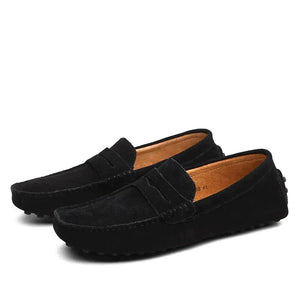 VERONA - Mocasines de cuero para hombre estilo italiano, ajuste cómodo, diseño minimalista