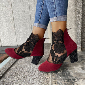 Fluwl - Eleganti Scarpe Estive in Pizzo con Tacco Alto da Donna