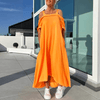 SunLux™ - Abito lungo casual con spalle scoperte per donna