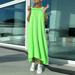 SunLux™ - Abito lungo casual con spalle scoperte per donna