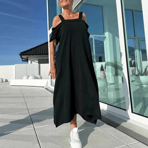 SunLux™ - Abito lungo casual con spalle scoperte per donna